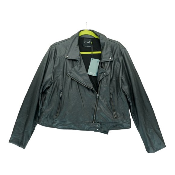 NWT Lysse Black Moto Biker Jacket‎ Size XL(16-18) Women's - Picture 2 of 3